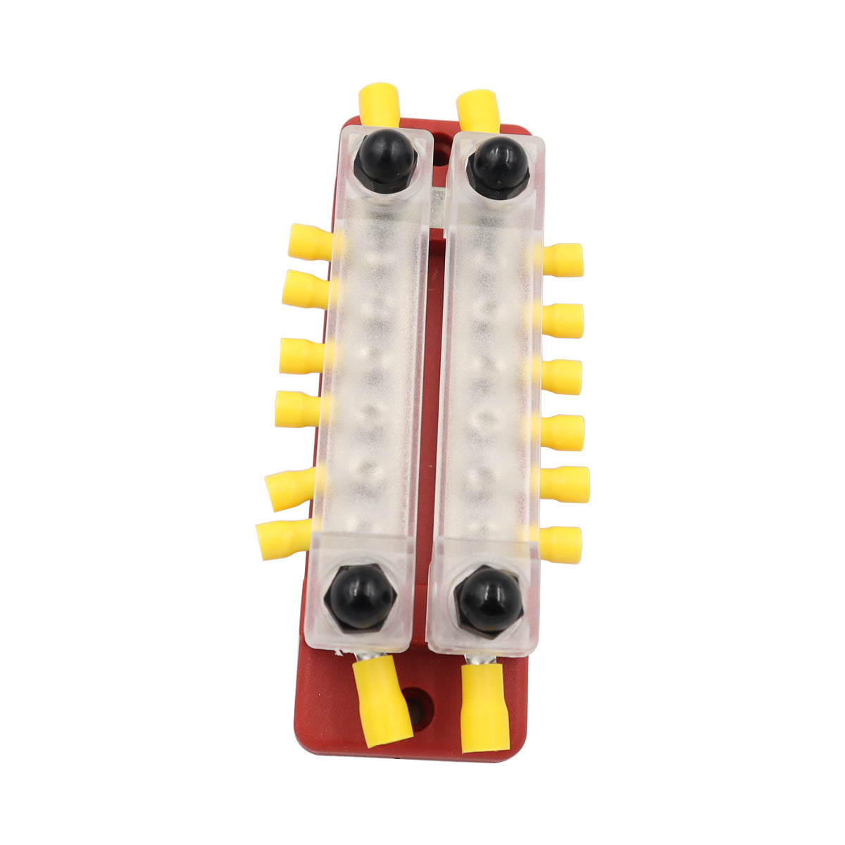 150A 6-terminal double row bus bar junction block with M8 terminals for marine, RV and solar DC systems