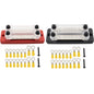150A 6-terminal double row bus bar junction block with M8 terminals for marine, RV and solar DC systems