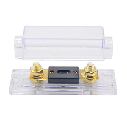 ANL fuse holder kit with marine-grade M8 stainless steel studs, clear acrylic body and insulating cover