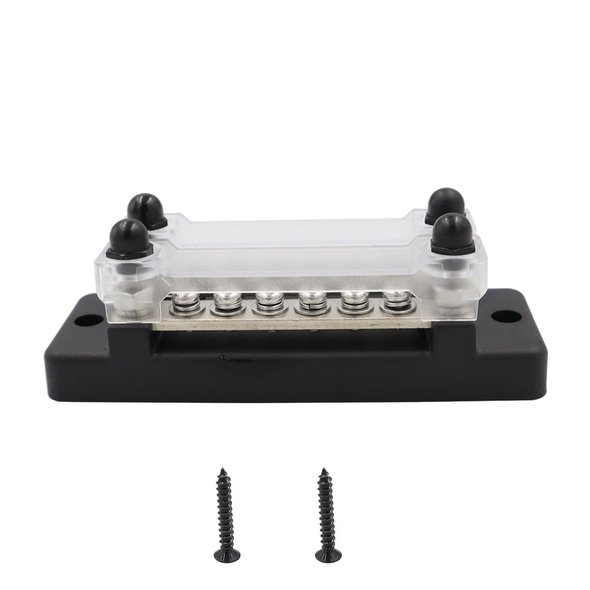 150A 6-terminal double row bus bar junction block with M8 terminals for marine, RV and solar DC systems