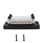 150A 6-terminal double row bus bar junction block with M8 terminals for marine, RV and solar DC systems