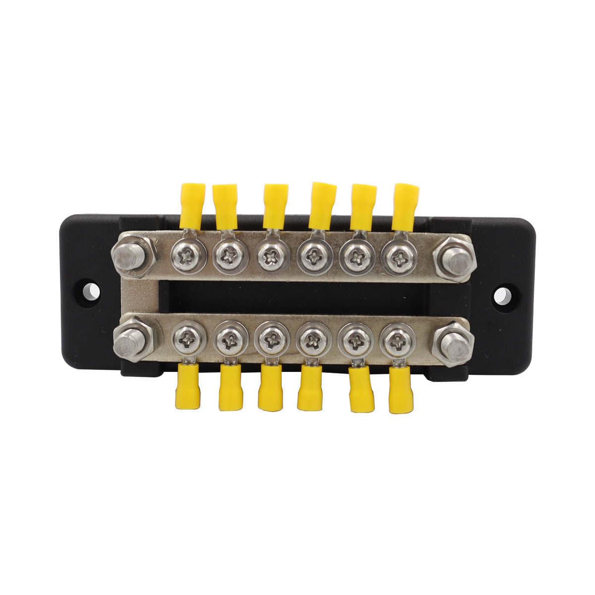 150A 6-terminal double row bus bar junction block with M8 terminals for marine, RV and solar DC systems