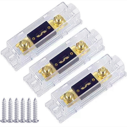 ANL fuse holder kit with marine-grade M8 stainless steel studs, clear acrylic body and insulating cover