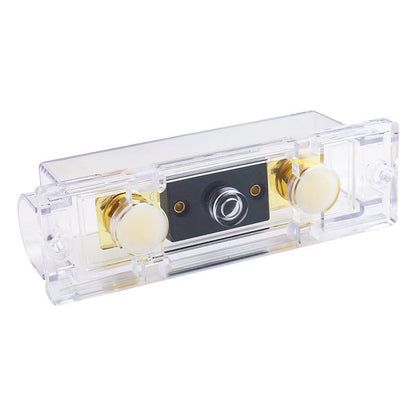 ANL fuse holder kit with marine-grade M8 stainless steel studs, clear acrylic body and insulating cover